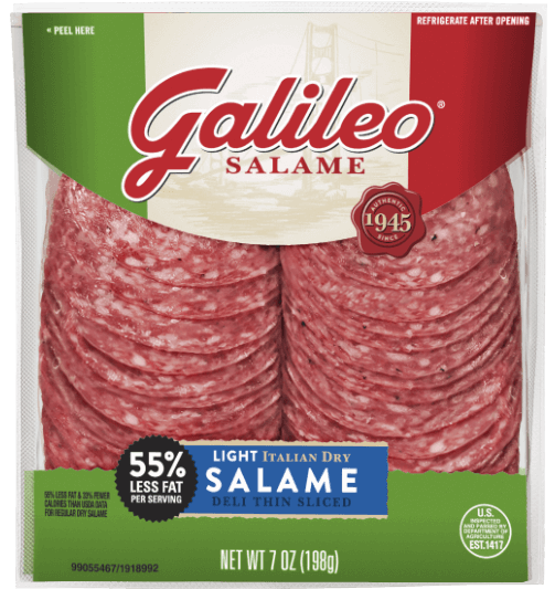 light Italian dry salame