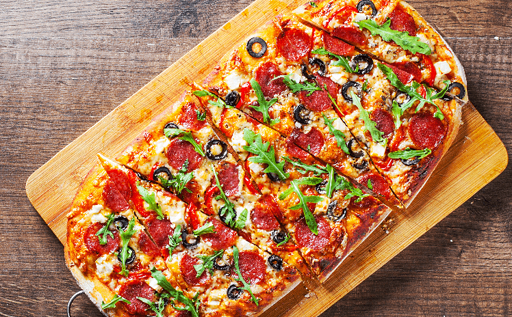 Pepperoni flatbread pizza